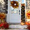 Fall Welcome Porch Sign, Pumpkin Signs for Front Porch, Maples Door Sign Yard, Vertical Wood Sign Standing for Patio Front Door Porches, Autumn Holiday Thanksgiving Home Party Decor for Wall Yard Indoor Outdoor, 47x8 inch